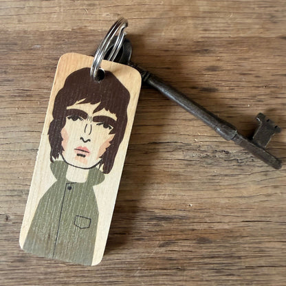 Liam Gallagher Character Wooden Keyring - RWKR1