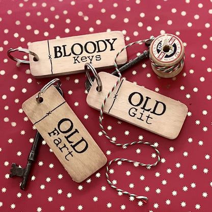 Funny Wooden Keyring (choose from dropdown) - RWKR1