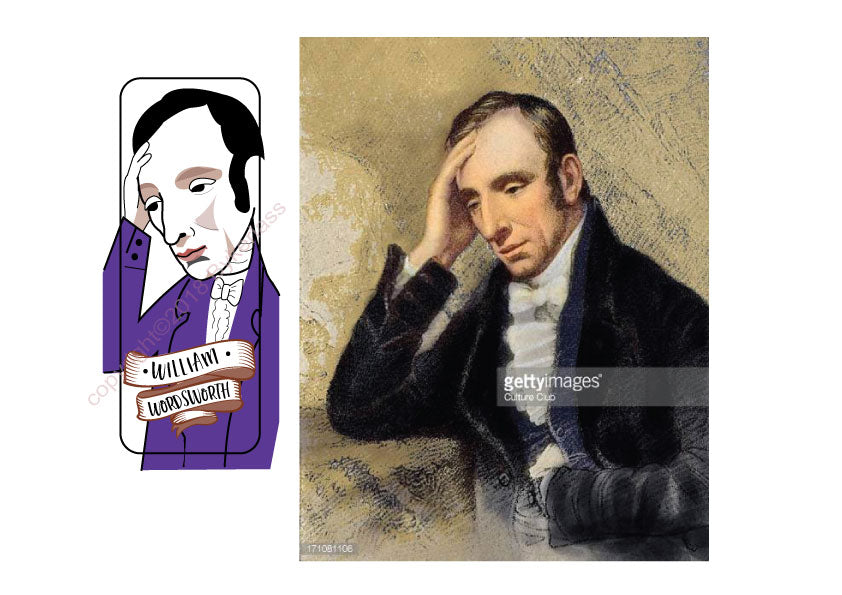 William Wordsworth Character Wooden Keyring - RWKR1