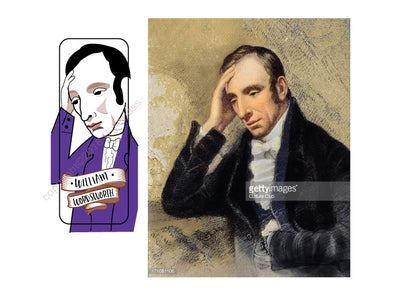 William Wordsworth Character Wooden Keyring - RWKR1