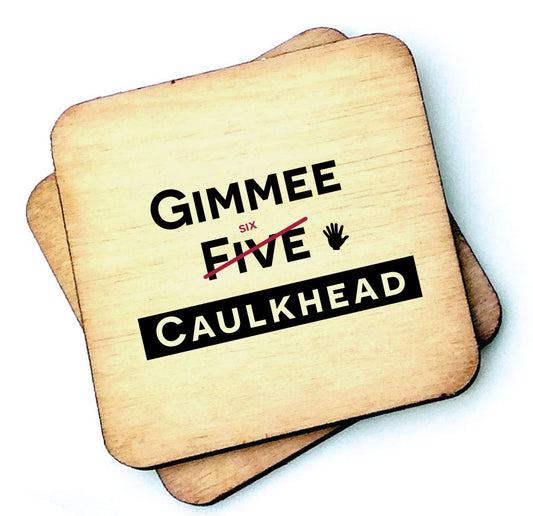 Gimme Six Caulk Head Isle of Wight - Wooden Coaster by Wotmalike