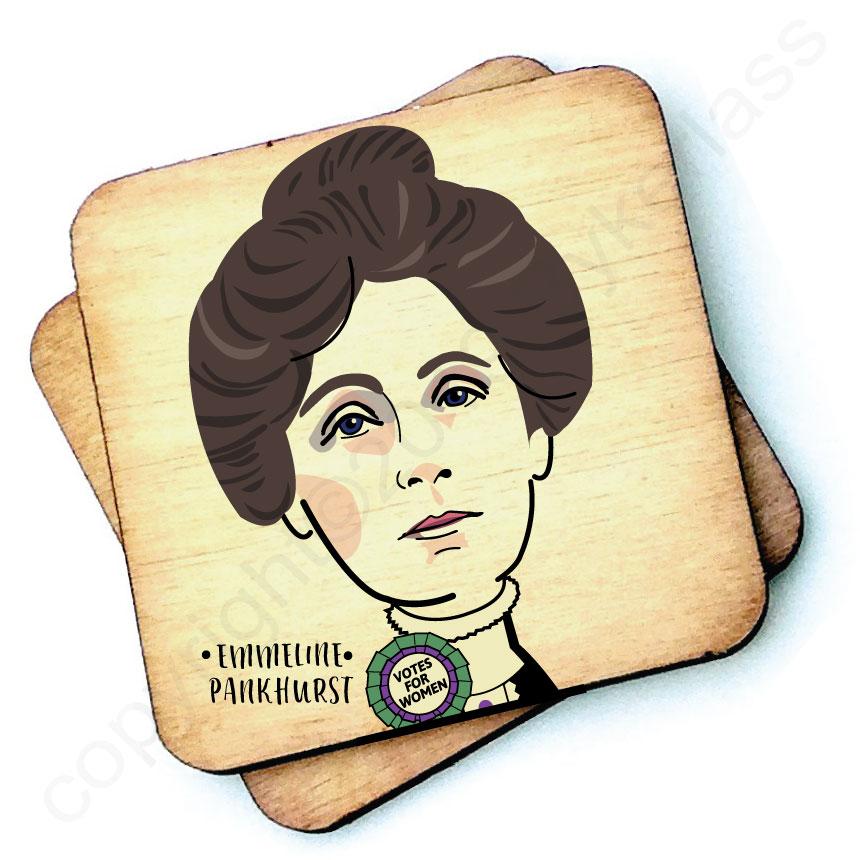 Emmeline Pankhurst - Character Wooden Coaster by WOtmalike
