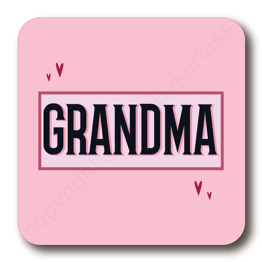 Gran - Mothers Day Gift Cork Backed Coaster by Wotmalike