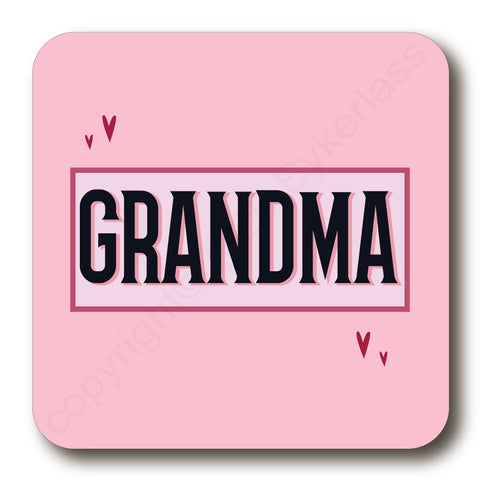 Grandma - Mothers Day Gift Cork Backed Coaster -   (MBCBC9)