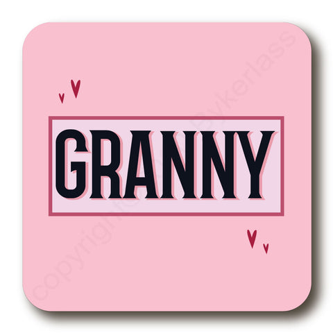 Granny - Mothers Day Gift Cork Backed Coaster -   (MBCBC10)
