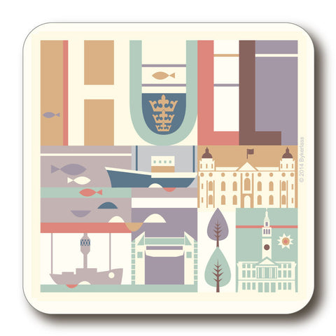 Hull City Scape Coaster with Boat (HCC1)