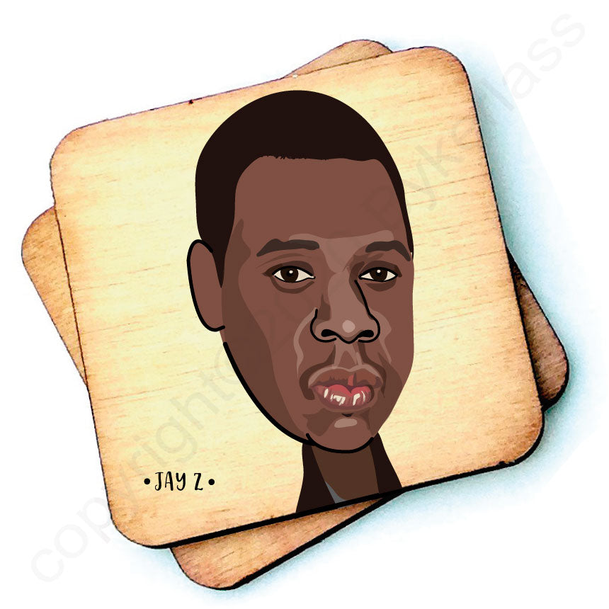 Jay Z Rustic Character Wooden Coaster