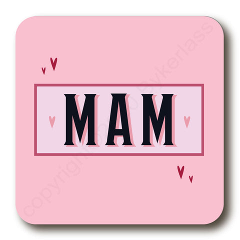 Mam - Mothers Day Gift Cork Backed Coaster -   (MBCBC4)