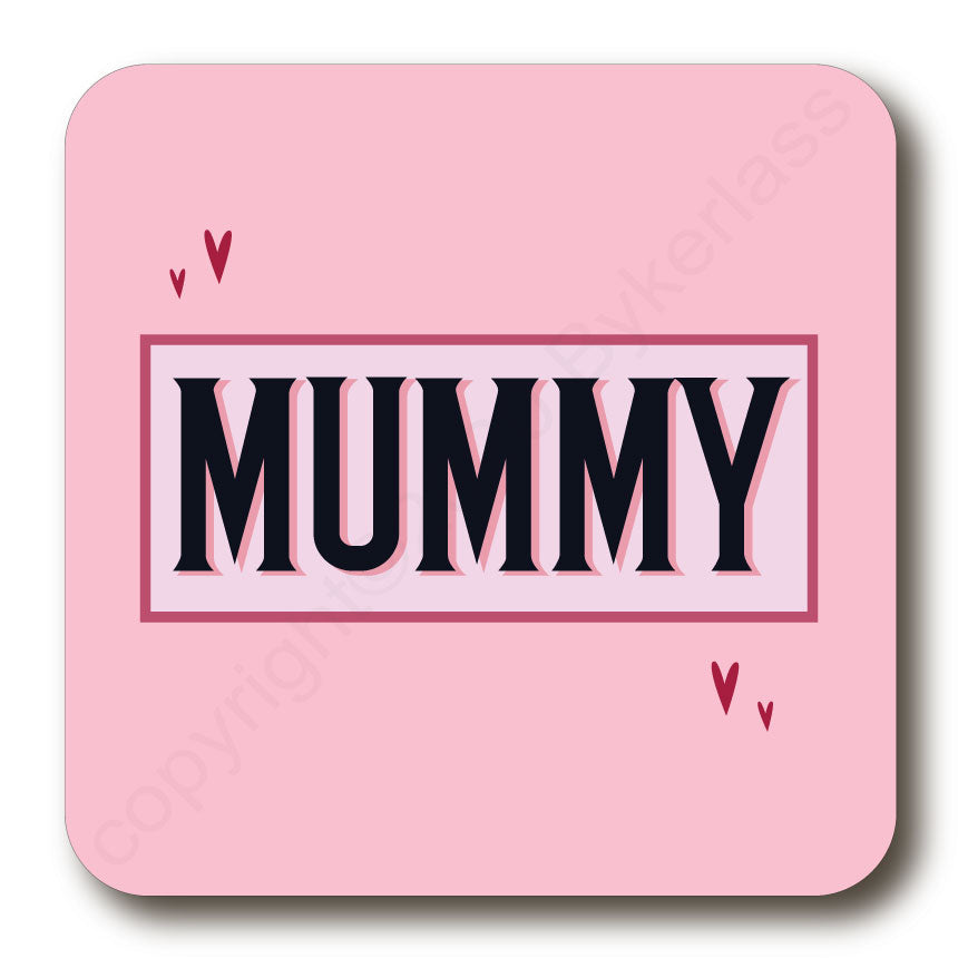 Mummy - Mothers Day Gift Cork Backed Coaster by Wotmalike