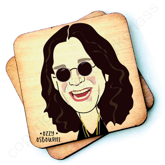 Ozzy Osbourne Rustic Character Wooden Coaster 