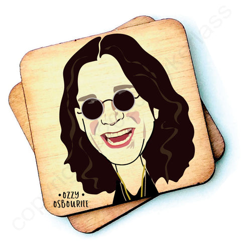 Ozzy Osbourne Rustic Character Wooden Coaster  - RWC1