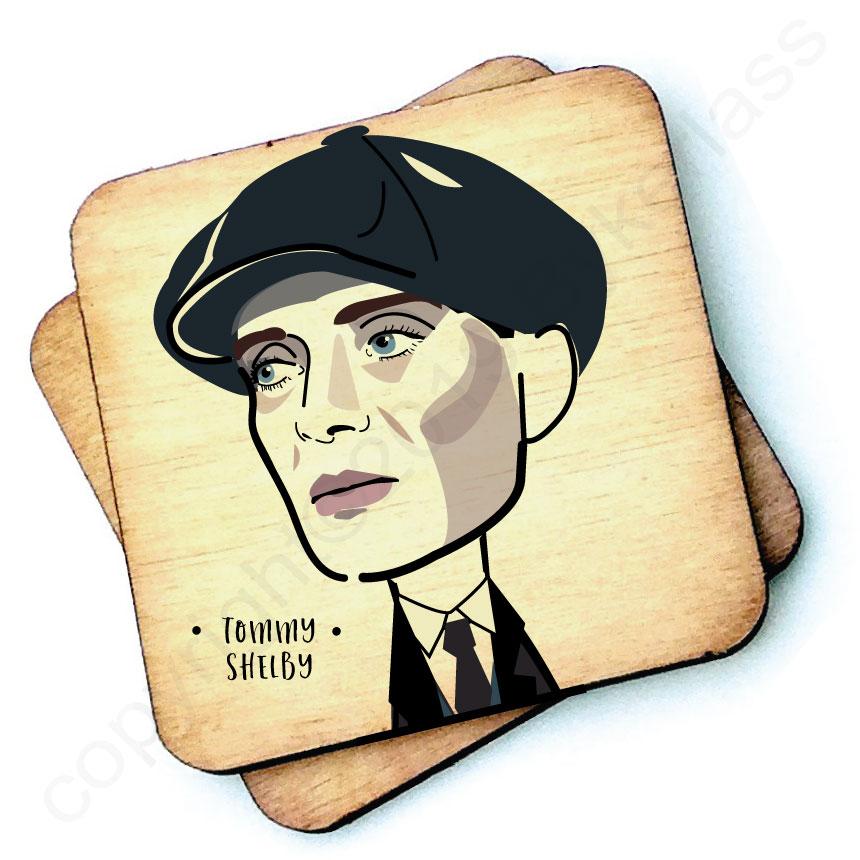 Tommy Shelby With Hat Character Wooden Coaster by Wotmalike