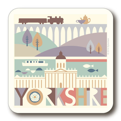 Yorkshire Scape with Train Coaster - Yorkshire Coaster  (YYC1)