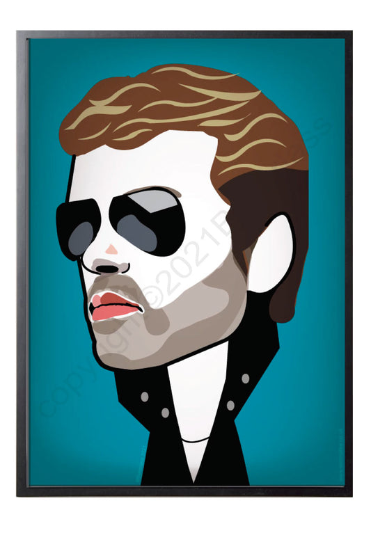 George Michael Character Print - A4 by Wotmalike