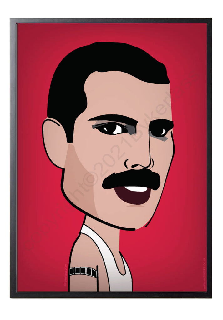 Freddie Character Print - A4 by Wotmalike