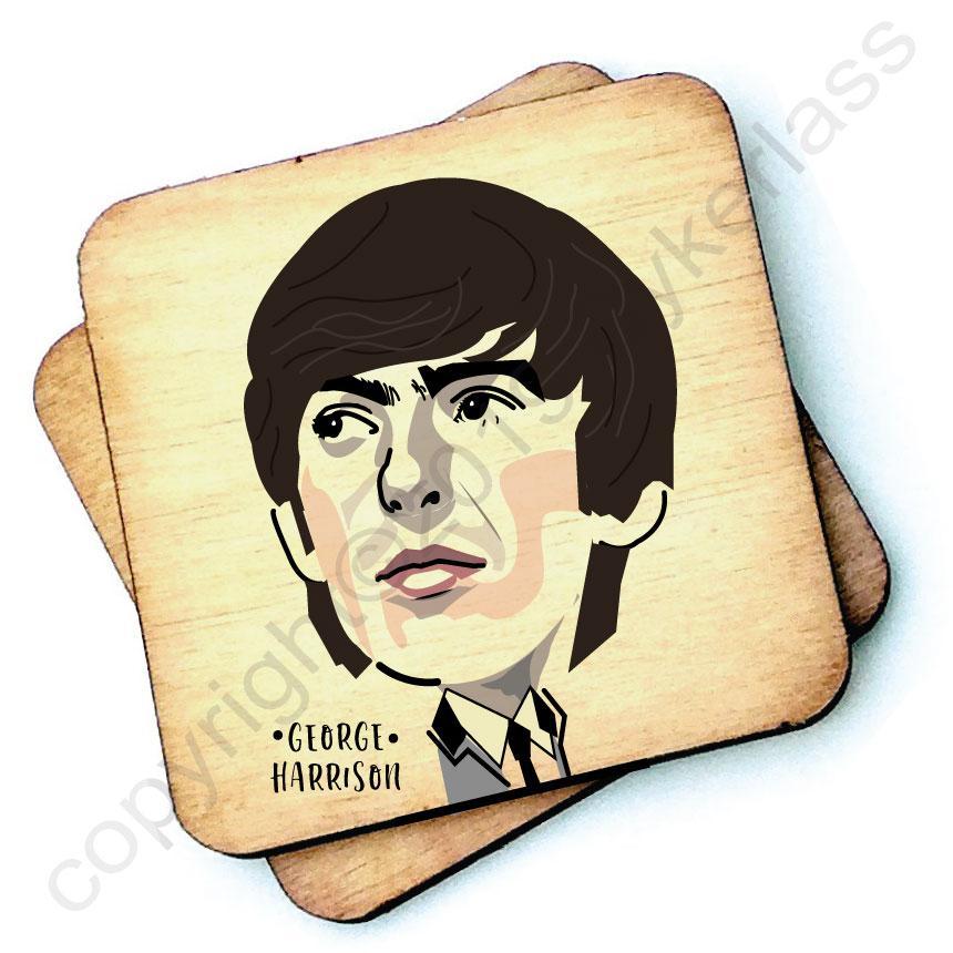 George Harrison - Character Wooden Coaster by Wotmalike