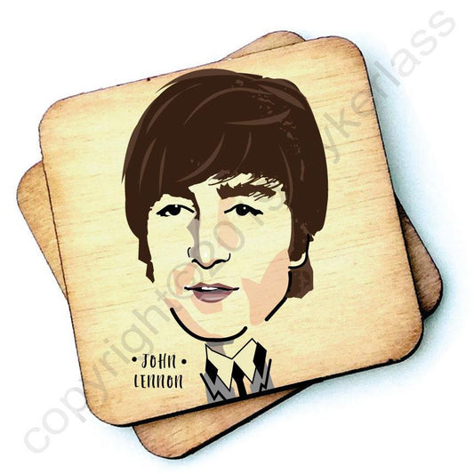 John Lennon - Character Wooden Coaster by WOtmalike