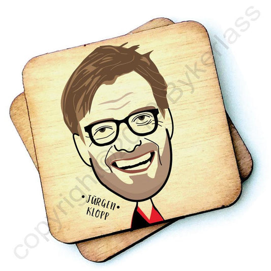 Jurgen Klopp - Character Wooden Coaster by Wotmalike