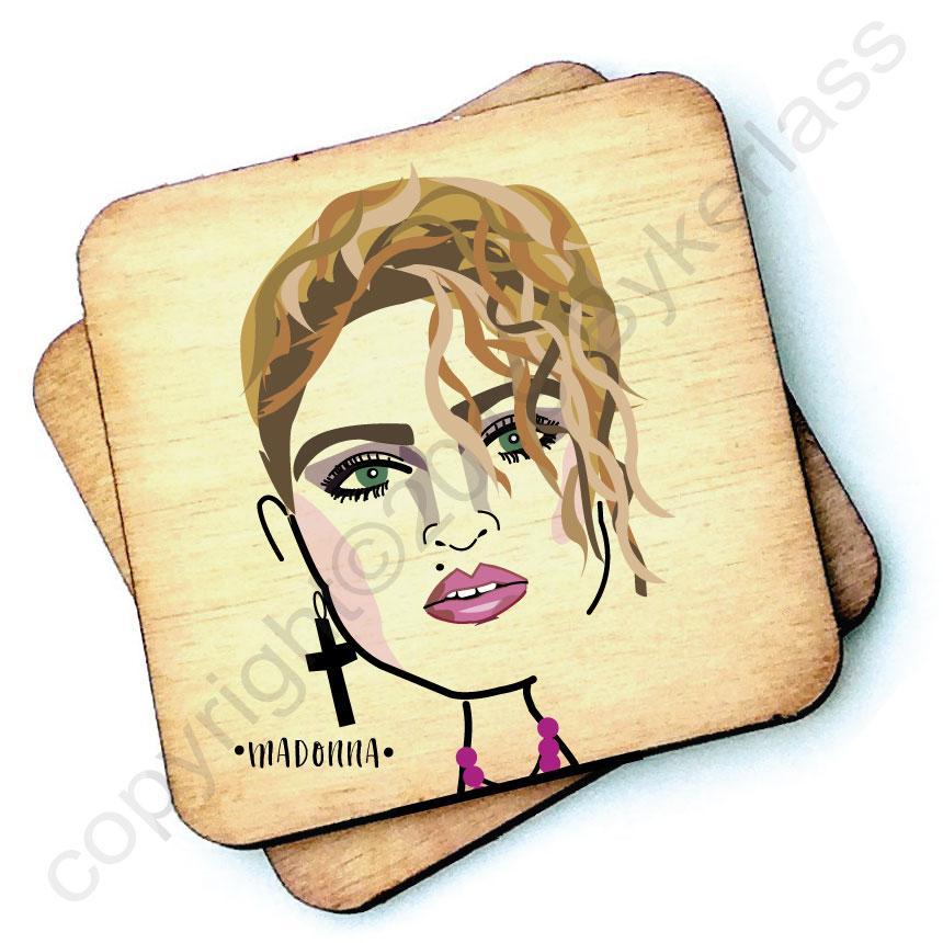 Madonna - Character Wooden Coaster by Wotmalike