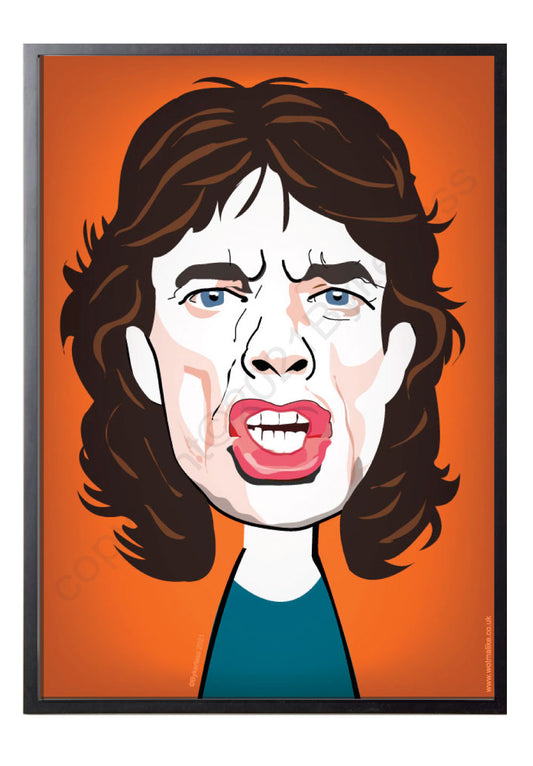 Mick Jagger Character Print - A4 by Wotmalike