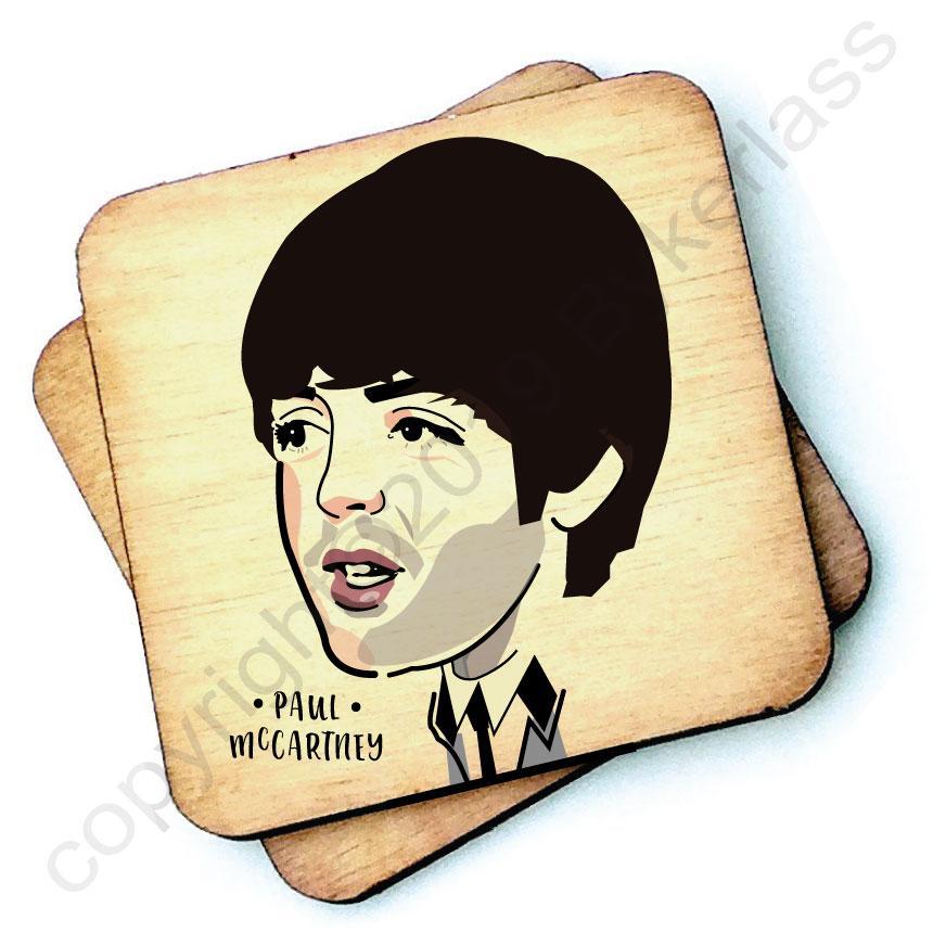 Paul McCartney - Character Wooden Coaster by Wotmalike