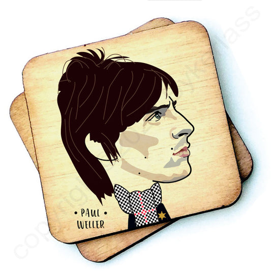 Paul Weller - Character Wooden Coaster by Wotmalike