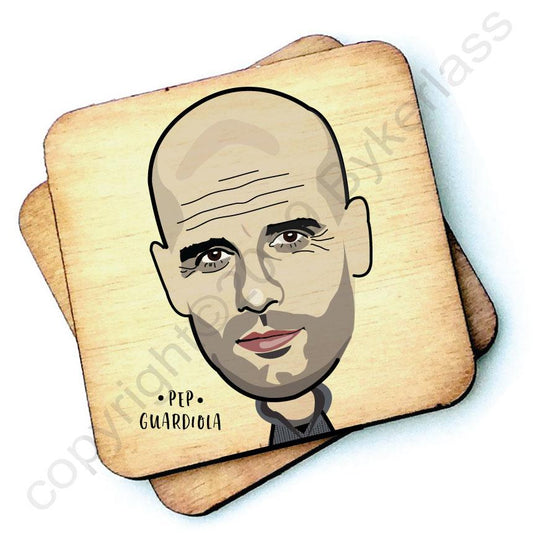 Pep Guardiola - Character Wooden Coaster by wotmalike