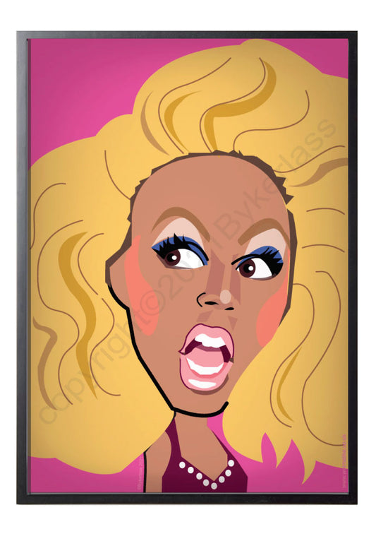 RuPaul Character Print - A4 by Wotmalike