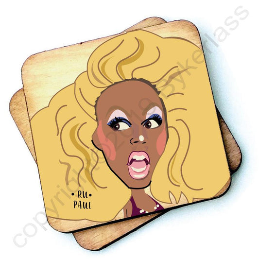RuPaul - Character Wooden Coaster by Wotmalike