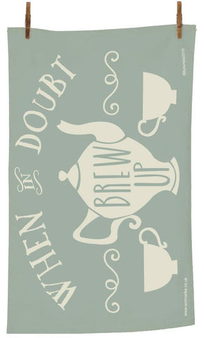 When in Doubt Brew Up Tea Towel (MBTT1)