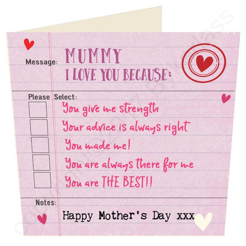 Happy Mothers Day Card -  (MBV5-12)