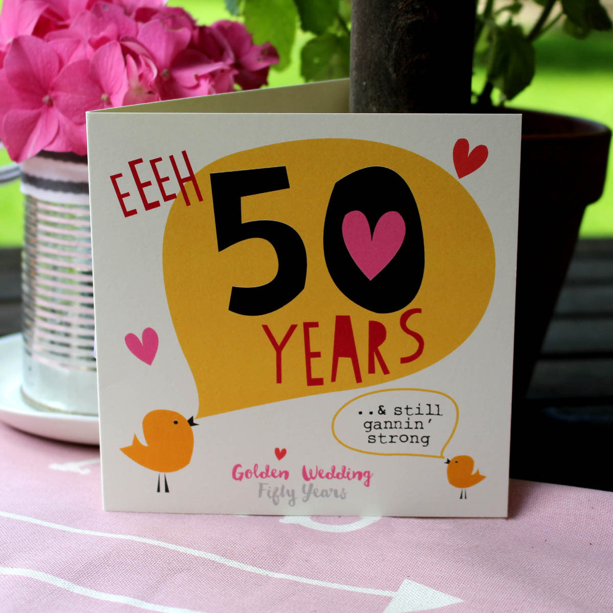 NEW! Golden Wedding Geordie Card