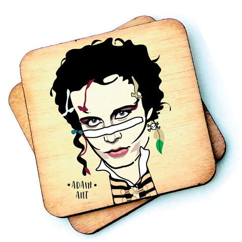 Adam Ant Character Wooden Coaster - RWC1