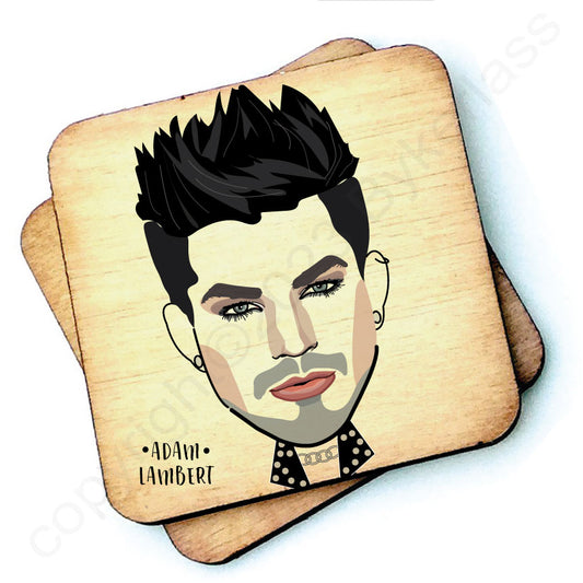 Adam Lambert Character Wooden Coaster by Wotmalike