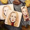 Adele Character Wooden Coaster by Wotmalike