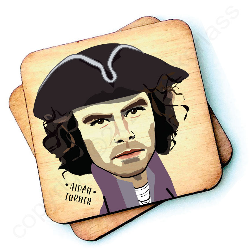 Aidan Turner Character Wooden Coaster by Wotmalike