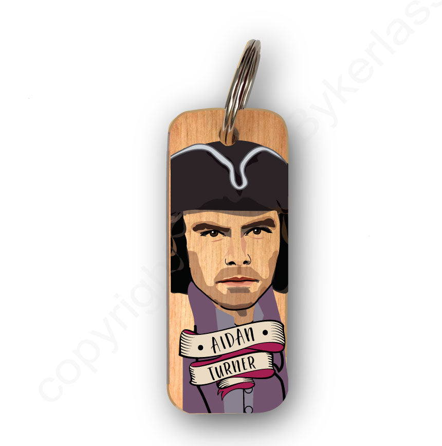 Aidan Turner Character Wooden Keyring by Wotmalike