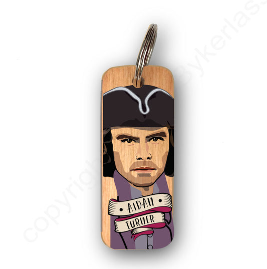 Aidan Turner Character Wooden Keyring by Wotmalike