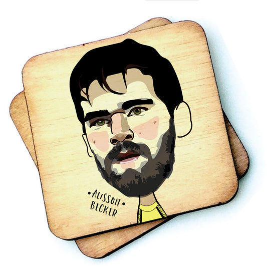 Alisson Becker - Wooden Coaster by Wotmalike