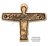 Angel of the North - Line Illustration Wooden Hanging Ornament (Christmas Bauble) - AON