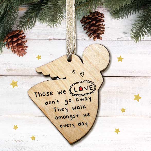 Those We Love Angel Christmas Bauble by Wotmalike