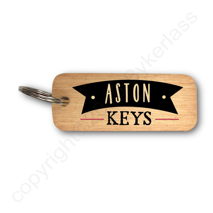 Aston Keys Rustic Wooden Keyring