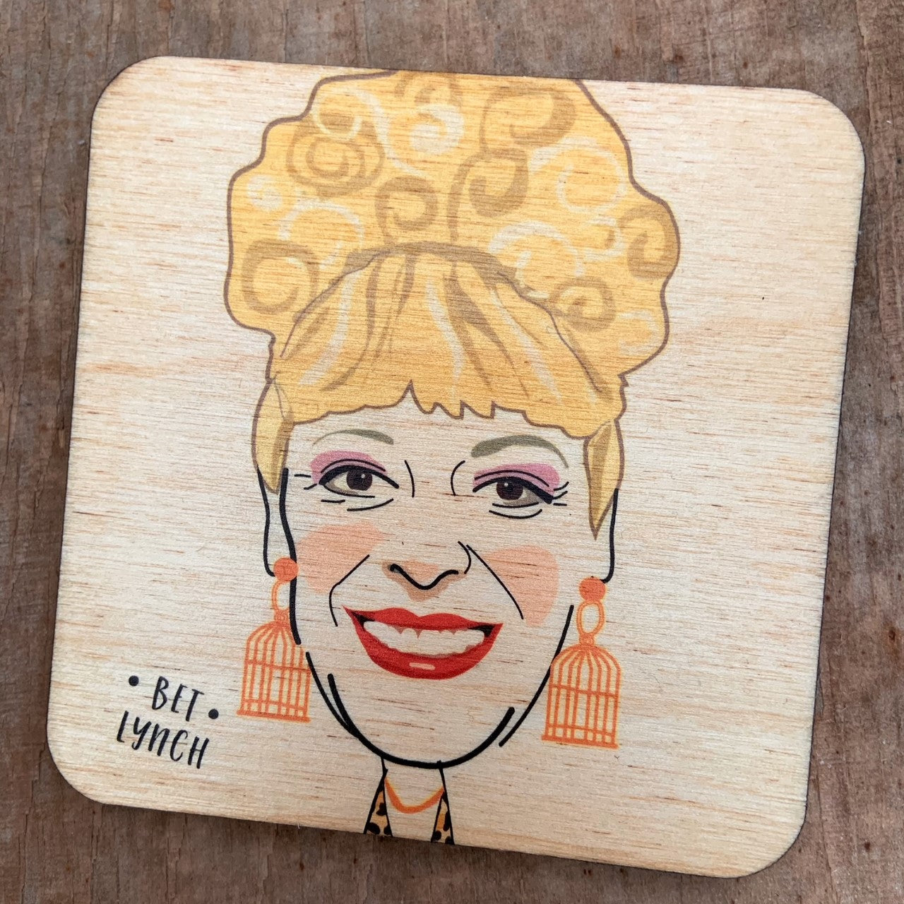 Bet Lynch Character Wooden Coaster - RWC1