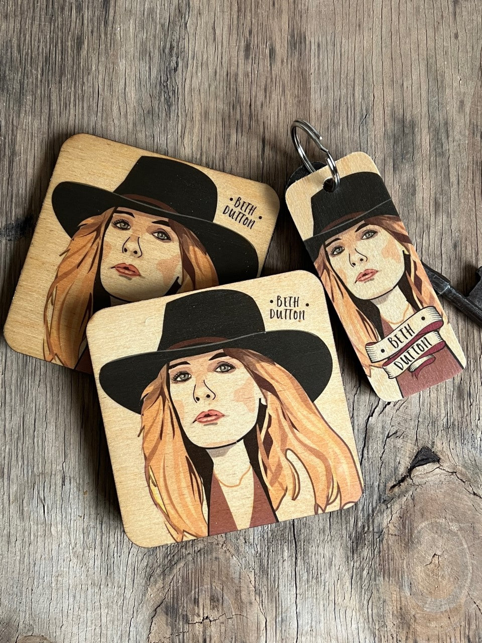 Beth Dutton - Character Wooden Coaster by Wotmalike