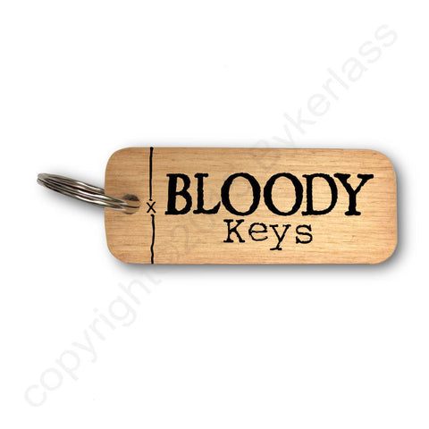 Bloody Keys Rustic Wooden Keyring - RWKR1
