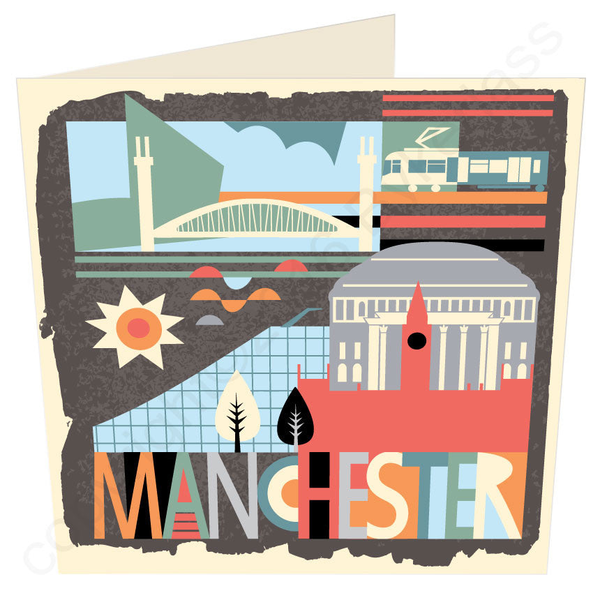 City Scape Manchester Brights - North Divide Card