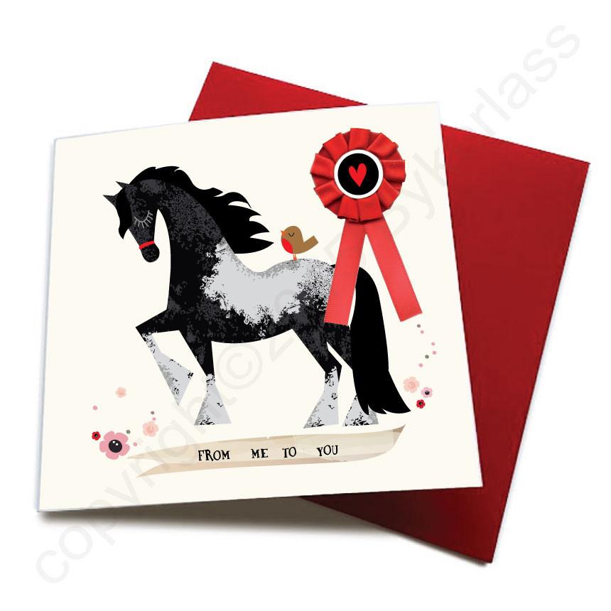 From Me To You - Horse Greeting Card by Wotmalike Ltd