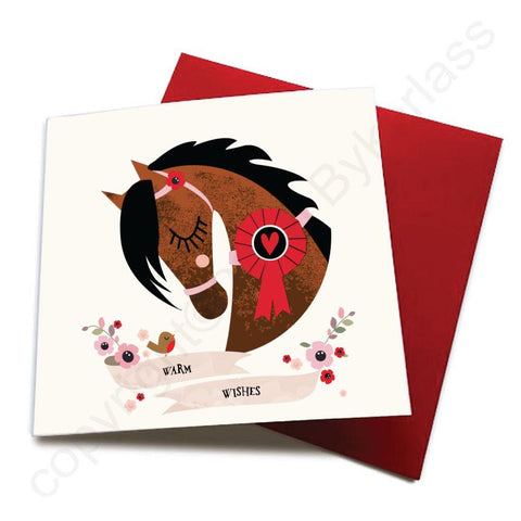 Warm Wishes - Horse Greeting Card CHDS1