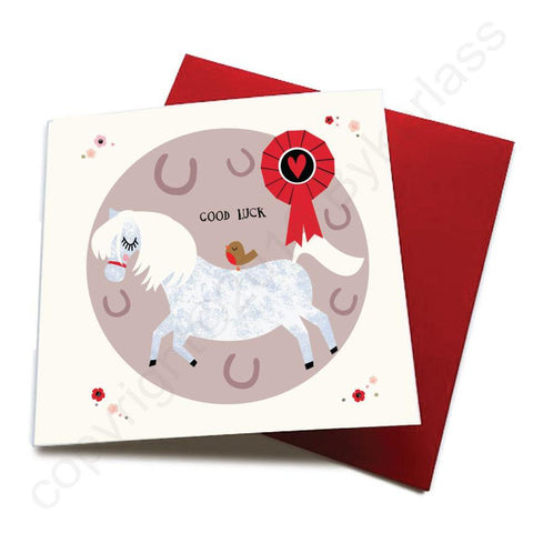 Good Luck - Horse Greeting Card  CHDS15