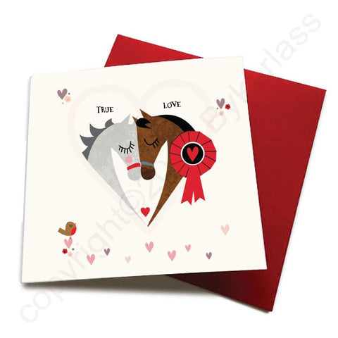 True Love - Horse Greeting Card  CHDS16